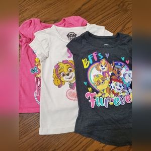 Set of 3- Paw Patrol Short Sleeve T-Shirts